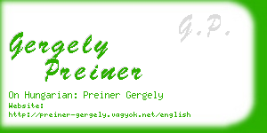 gergely preiner business card